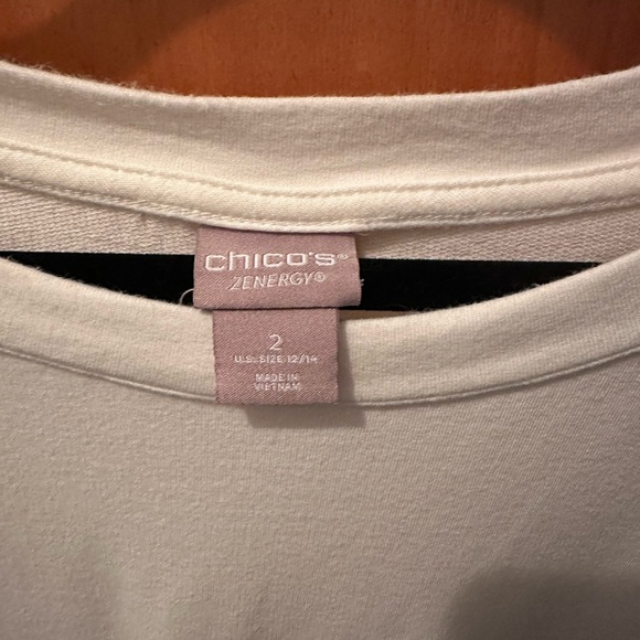 Chico's Off-White Long Sleeve with Button Details - Picture 3 of 5